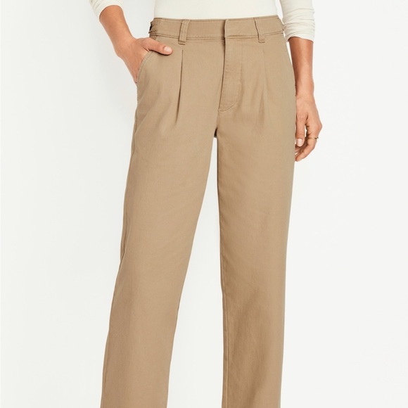 High-waisted Chino Ankle Pants - Picture 1 of 3